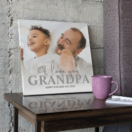 Persoonlijke foto opa fotoplaat