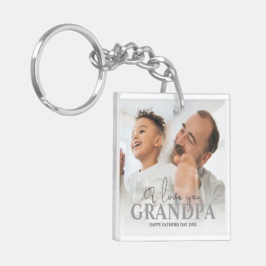 Persoonlijke foto opa sleutelhanger (Voorkant Links)