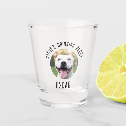 Persoonlijke foto-opnamen van Dog Pet Shot Glas (Voorkant)