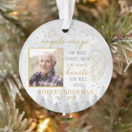 Persoonlijke Foto-Ornament Op De Vleugels Van Een  Ornament