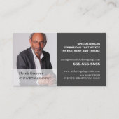 Persoonlijke foto, otolaryngoloog visitekaartje (Voorkant)