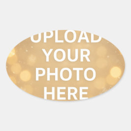 Persoonlijke foto ovale sticker