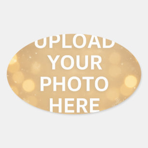 Persoonlijke foto ovale sticker