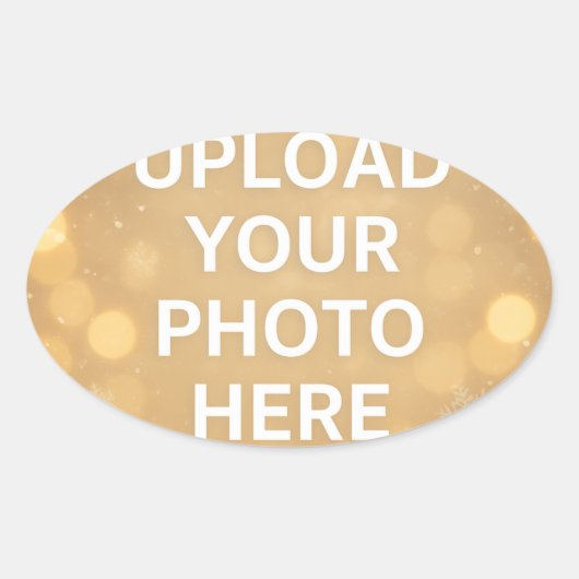Persoonlijke foto ovale sticker (Voorkant)