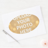 Persoonlijke foto ovale sticker (Envelop)