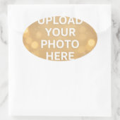 Persoonlijke foto ovale sticker (Tas)