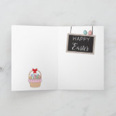 Persoonlijke foto-paaspasta-eieren feestdagen kaart (Binnen)