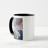 Persoonlijke foto Papa is Mijn superheld Coffee Mo Mok (Voorkant links)