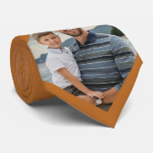 Persoonlijke foto papa Vaderdag cadeau Stropdas (Opgerold)