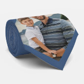 Persoonlijke foto papa Vaderdag cadeau Stropdas (Opgerold)