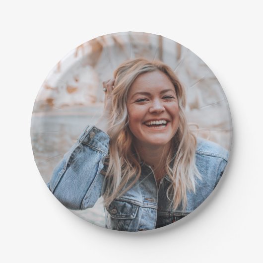 Persoonlijke foto papieren bordje (Voorkant)