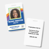 Persoonlijke foto personeelsbadge badge (Voor- en achterkant)