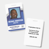 Persoonlijke foto personeelsbadge badge (Voor- en achterkant)