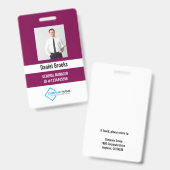 Persoonlijke foto personeelslogo badge (Voor- en achterkant)