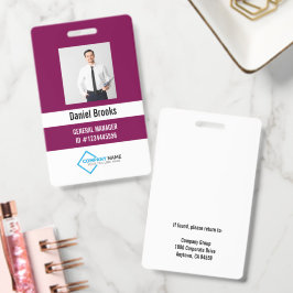 Persoonlijke foto personeelslogo badge