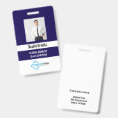 Persoonlijke foto personeelslogo badge (Voor- en achterkant)