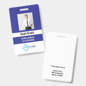 Persoonlijke foto personeelslogo badge (Voor- en achterkant)