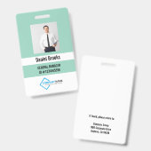 Persoonlijke foto personeelslogo badge (Voor- en achterkant)