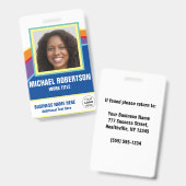 Persoonlijke foto Personenbadge Badge (Front & Back)