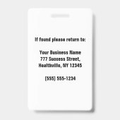 Persoonlijke foto Personenbadge Badge (Back)