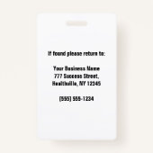 Persoonlijke foto Personenbadge Badge (Achterkant)