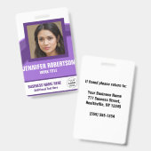 Persoonlijke foto Personenbadge Badge (Front & Back)