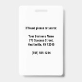 Persoonlijke foto Personenbadge Badge (Back)