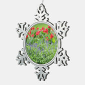 Persoonlijke foto Pewter Snowflake Ornament (Rechts)