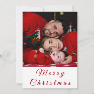 Persoonlijke foto platte kerstkaart