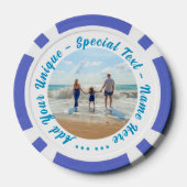 Persoonlijke Foto Pokerfiches en Aangepaste Tekst Poker Chips (Achterkant)