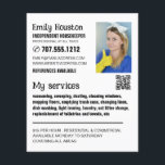 Persoonlijke foto, portier, huishoudster flyer<br><div class="desc">Gepersonaliseerde Foto,  portier,  Adverteren door de winkel van het Visitekaartje.</div>
