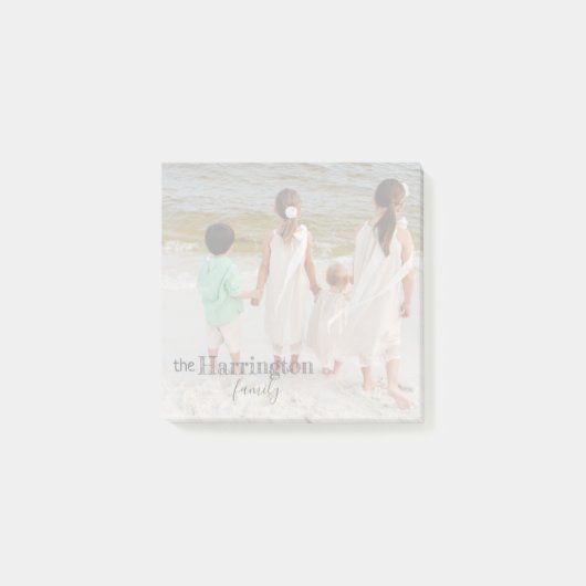 Persoonlijke foto Post-it® notes 3x3 familienaam (Voorkant)