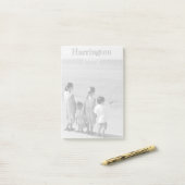 Persoonlijke foto Post-it® notes 4x6 Familienaam2 (Op bureau)