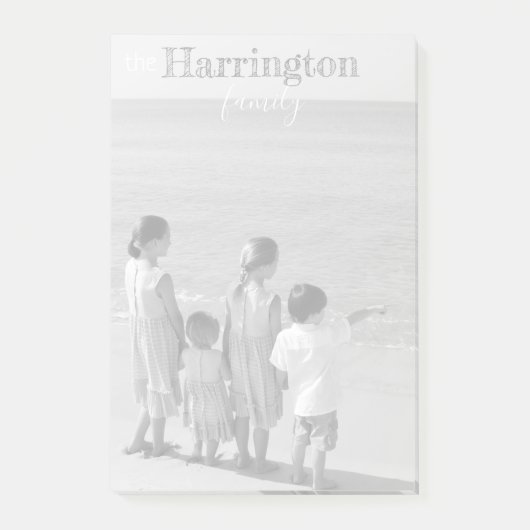 Persoonlijke foto Post-it® notes 4x6 Familienaam2 (Voorkant)