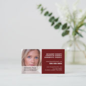 Persoonlijke foto psychotherapeut visitekaartje (Staand voorkant)