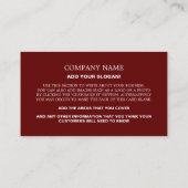 Persoonlijke foto psychotherapeut visitekaartje (Achterkant)