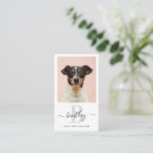 Persoonlijke foto QR Code Social Media Monogram Visitekaartje (Staand voorkant)