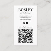 Persoonlijke foto QR Code Social Media Pet Star Visitekaartje (Achterkant)