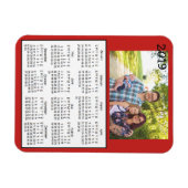 Persoonlijke foto Red Mini Magnet Agenda 2018 Magneet (Horizontaal)