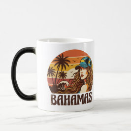 Persoonlijke foto retro Bahama's tropisch strand Magische Mok