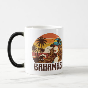 Persoonlijke foto retro Bahama's tropisch strand Magische Mok