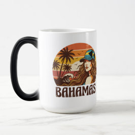 Persoonlijke foto retro Bahama's tropisch strand Magische Mok
