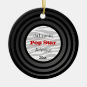 Persoonlijke foto Retro Vinyl Album Keepomwille Keramisch Ornament (Voorkant)