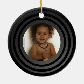 Persoonlijke foto Retro Vinyl Album Keepomwille Keramisch Ornament