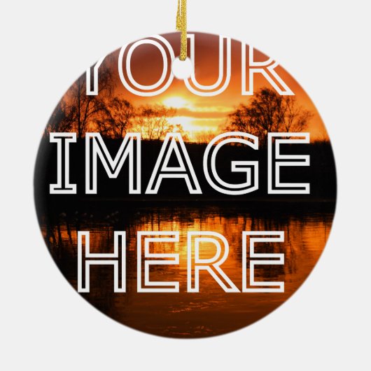 Persoonlijke foto Robin Kerstmis-versiering Keramisch Ornament (Achterkant)