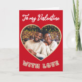 Persoonlijke Foto Romantisch Hart Valentijnsdag Feestdagen Kaart (Voorkant)