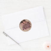 Persoonlijke foto ronde sticker (Envelop)