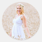 Persoonlijke foto ronde sticker (Voorkant)