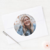 Persoonlijke foto ronde sticker (Envelop)
