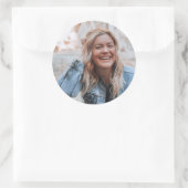 Persoonlijke foto ronde sticker (Tas)
